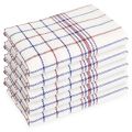 5 Pc Kitchen Tea Towel (50x70cm), 100% Combed Cotton for Long Lasting & High Absorbency, Multipurpose Dish Cloth Towel for Kitchen with Hanging Loop and check design. 