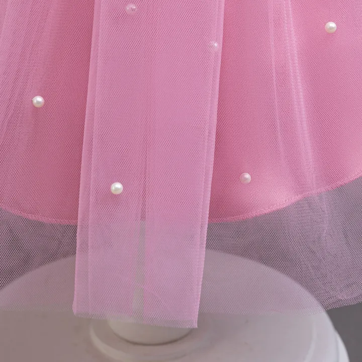 Girls%20Pearls%20Dress%20Gift%20Minnie%20Mouse%20Elegant%20Princess%20Wedding%20Gown%20Kid%20Dresses%20For%20Girl%20Children%20Birthday%20Party%20Tulle%20Dress%203-7Y%20-%20Image%205