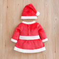 Christmas Newborn Clothes Cute Bow Flannel Comfortable And Soft 0-18 Girls Autumn And Winter Long Sleeved Baby Skirt+Hat. 