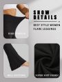 Women's Super Soft Flare Pants High Waisted Tummy Control Workout Yoga Leggings Bell Bottoms. 