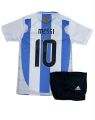 Argentina Home Kit MESSI 2025 Kids Boys size (4 to 12 years). 