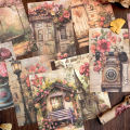 100pcs/pack Garden Whisper Series Retro Handbook Tearable Material Paper Creative DIY Handmade Scrapbook Aesthetic Craft Paper. 