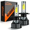 Heyword 2pcs Illas 12V 9005 9006 H1 H4 H7 H13 9004 9007, 120000LM 300W Faro LED Superbrillante Para Coche, Chip COB, 6000K.