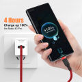 USB Type C Extended 5-Meter USB C 6A Super- Charging Cable Suitable For Huawei,Xiaomi,Vivo,OnePlus, And Leeco Phone Data Cable. 