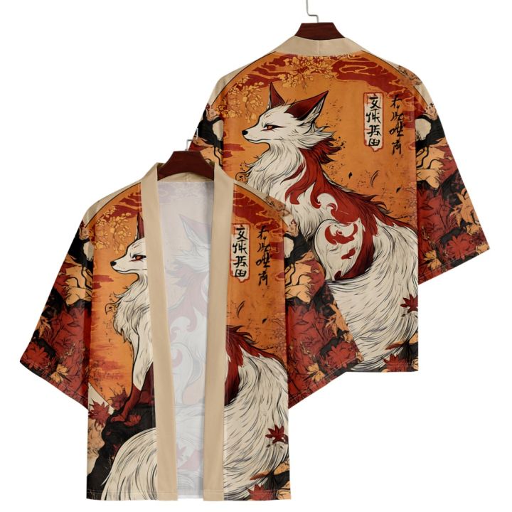Anime%20FOX%20Print%20Kimono%20Loose%20Japanese%20Streetwear%20Cardigan%20Women%20Men%20Harajuku%20Haori%20Cosplay%20Top%20Shirts%20Yukata%20-%20Image%202
