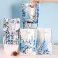 10/20/50pcs Blue Christmas Candy Bags Santa Claus Snowman Gift Handheld Bags Christmas Decor 2025 Winter Holiday Party Favors.
