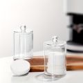 1/2 Pcs Makeup Organizer Round Clear Acrylic Makeup Organizer Makeup Cotton Pad Swab Holder Cotton Pad Organizer Box Makeup Pads.