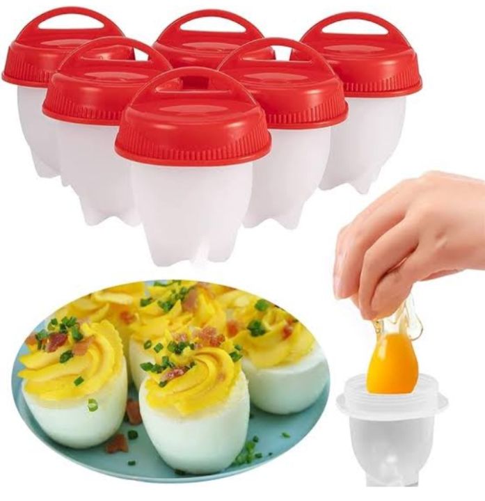6PCS/Set Egg Poachers Cooker Silicone Non-stick Egg Boiler Cookers,Silicone Boiled Steamer Eggies, BPA Free