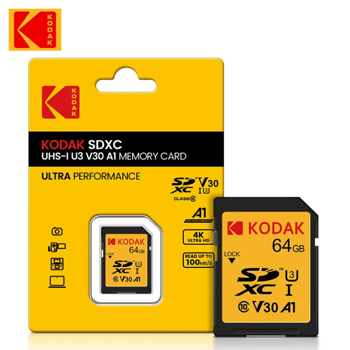 KODAK%20SD%20Card%20High%20Speed%20Class%2010%20256GB%20128GB%2064GB%20V30%20Carte%20SD%20Memory%20Card%20Full%20Size%20SD%20Cards%20For%20Camera%20-%20Image%204