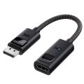 Cable Matters 8K DisplayPort 1.4 to HDMI 2.1 Adapter with 4K 120Hz / 8K 60Hz, 48 Gbps Unidirectional DisplayPort to HDMI 2.1 Cable Adapter in Black. 