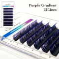 Ombre Green Red Brown Blue Purple Color Eyelash Extension Individual Faux Mink Eyelashes Gradient False Lashes for Makeup Tool. 