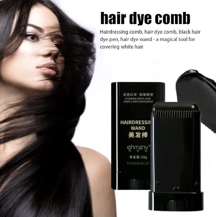 Waterproof Dry Instant Hair Colour Black For White Hair 20g