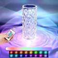 LED Crystal Table Lamp 16 Colors Changing RGB Touch Lamp USB Romantic LED Desk Lamps for Bedroom Living. 