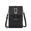 Touch Screen Mobile Phone Bag, Mini Flap Crossbody Bag, Fashion Faux Leather Purse, Vertical Wallet With Card Slots.