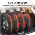 AD 4pcs Storage Bags Tire Cover Case Car Spare Tire Cover Storage Bag for Cars Wheel Accessories Portable Wheel Bags Dust-proof. 