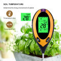 High-Precision Four-In-One Digital Soil Acidity Meter, Soil Moisture, Humidity, Ph Value Detector, Temperature, Light, Ph Meter. 