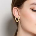 New in 925 Silver Color Gold Pearl Bee Irregularity Star Moon Earrings For Women 2024 Trending Fashion Jewelry Birthday Gifts.