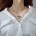 Romantic Heart Locket Pendant Openable Female Silver Color Stainless Steel Photo Frame Charm Necklace for Women Men Jewelry Gift. 