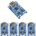 5pcs TP4056 Type C 3.7V Lithium Battery Charger With Battrey Protection.