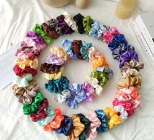 10%20pcs%20Scrunchies%20%20For%20girls%20Hairs%20&%20Hand%20High%20Quality%20Hair%20Tie%20Elastic%20pack%20of%2010%20Band%20Random%20colors%20-%20Image%204