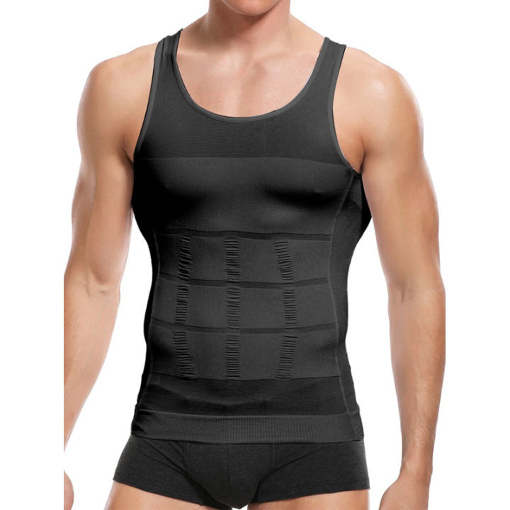 Mens%20Slimming%20Body%20Shaper%20Vest%20Shirt%20Abs%20Abdomen%20Slim%20Gym%20Workout%20Tummy%20Control%20Compression%20Tank%20Top%20Sleeveless%20Shapewear%20-%20Image%206