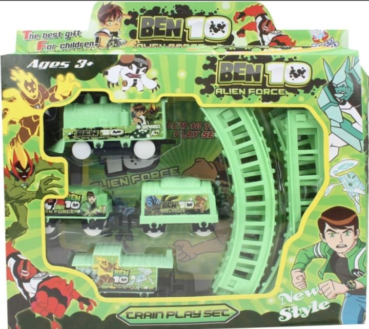 Ben10 Train Set - Electric Power Rushed Train Tracks, Motorized Train ...