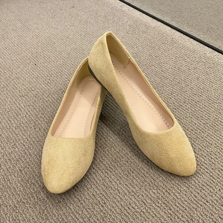 Fashion%20new%20coat%20Solid%20color%20large%20light%20mouth%20women's%20suede%20comfortable%20flat%20shoes%20women's%20Zapatos%20De%20Mujer%20-%20Image%203