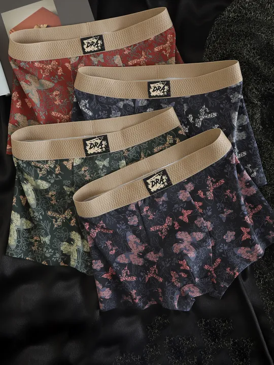4Pcs/Set%20Boxers%20Men's%20Underwear%20Butterfly%20Print%20Panties%20Casual%20Fashion%20Underpant%20Breathable%20Male%20Boxer%20Shorts%20Sports%20Homme%20Panty%20-%20Image%202