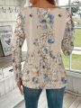 Plus Size Elegant Casual Woman T-Shirt Fashion Loose T-Shirt Woman Temperament Long sleeve T-Shirt Holiday Weekend. 