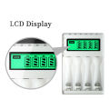PUJIMAX 4 Slots 1.2V Smart Battery Charger LCD Display For AA/AAA NiCd NiMh Rechargeable Battery Portable Fast Charging Adapter.