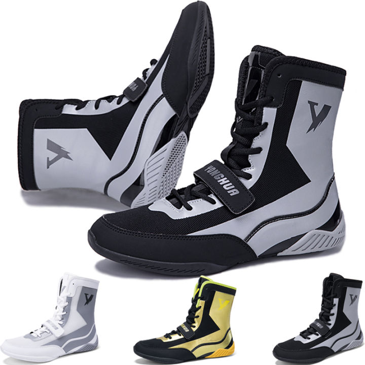 New Pro Wrestling and Boxing Shoes, Men's Mesh Breathable Training Flying Wrestling Boots Lightweight Sneakers