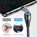 AUFU 540 Rotate 60W Fast Charging Magnetic USB Type C Cable For Macbook Xiaomi Samsung Micro Magnet Charger Phone Data Wire Cord.