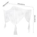 Net Curtains for Bed Room Polyester Canopy Net Four Opening Bed Tent Privacy Curtain for Bunk and Double Bed.