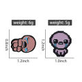 The Binding of Isaac Cry Brooch Enamel Pin Custom Retro Cute Pixel Game Metal Badge Lapel Backpack Jewelry Gift For Kids Friends. 