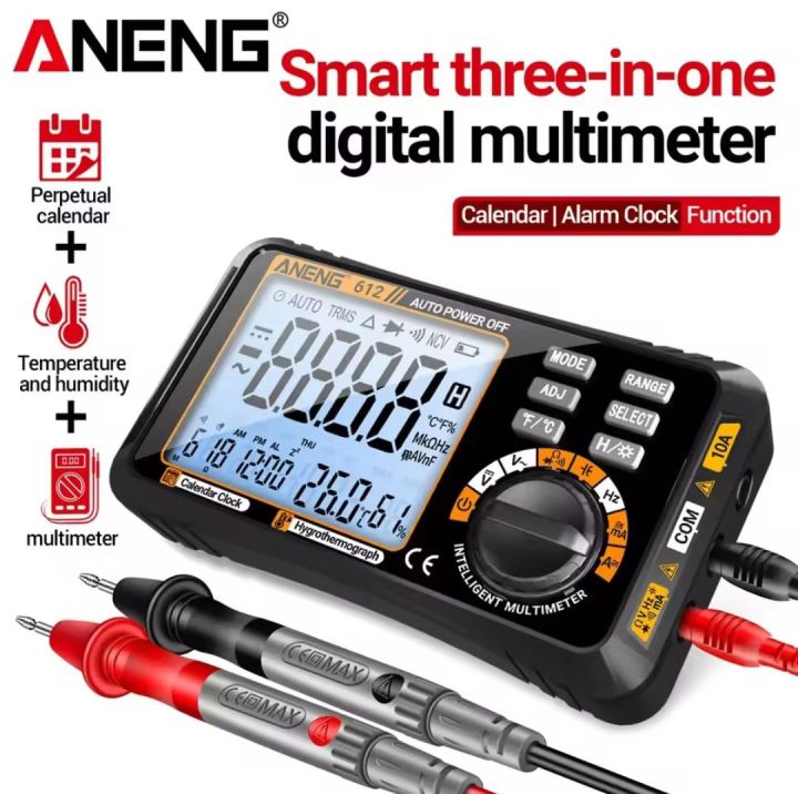 ANENG 612 Smart Digital Multimeters AC/DC Current Voltage Capacitance Professional Measurement Multimeter Test Tools