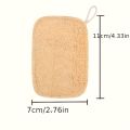 6pcs Natural Loofah Exfoliating Sponges - Gentle Body Scrubber for Shower & Bath, Bamboo Fiber Cleaning Pads.