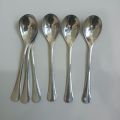 NOVA 6 pcs stainless steel long sup spoon 6 inches long silver colour. 