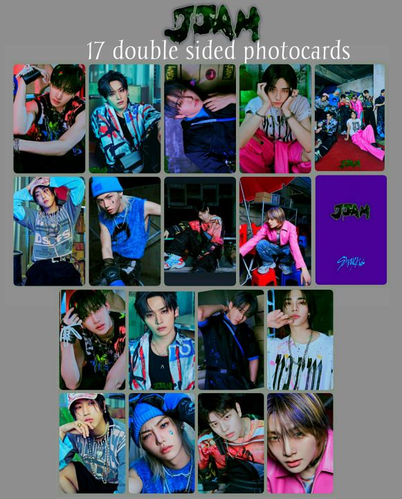 stray kids jjam photocards set of 9 double sided