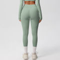 Solid Color Double-Sided Brushed Tight High Waist High Elastic Breathable Yoga Pants Sports Running Fitness Yoga Clothing. 