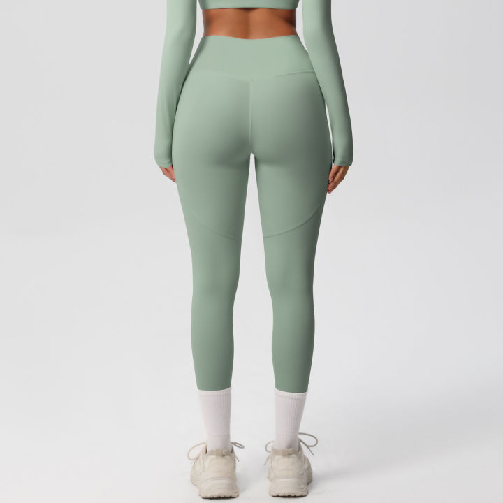 Solid%20Color%20Double-Sided%20Brushed%20Tight%20High%20Waist%20High%20Elastic%20Breathable%20Yoga%20Pants%20Sports%20Running%20Fitness%20Yoga%20Clothing%20-%20Image%206