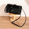Magnetic Buckle Folding Small Square Bag Classic Women's 2026 Autumn Solid Color Simple New Single Shoulder Crossbody Bag. 