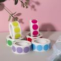 1000 PCS Color Dot Label Sticker  Classification Mark Coated Paper Sticker Rolls  Kawaii Stationery  Aesthetic. 