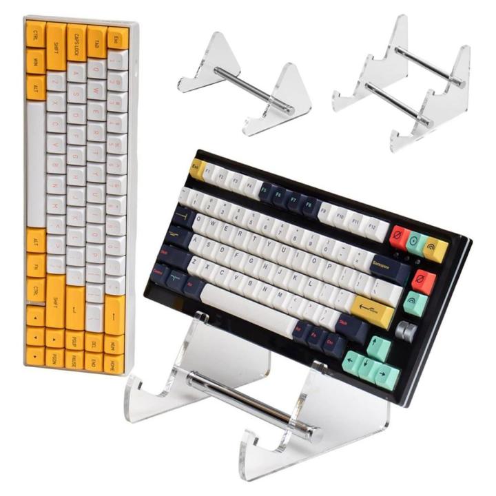 Screen Rack Keyboard 2 Tiers Keyboard Display Holder Transparent Acrylic Keyboard Stand ...