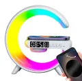G Shape 5 In 1 Smart Wireless RGB Charger Table Lamp - Best Quality. 