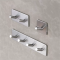 Self Adhesive Stainless Steel Hook Wall Key Coat Clothes Door Hanger Bag Holder Bathroom Kitchen Rustproof Towel Hooks.