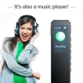 Digital Voice Recorder 64GB 32G Noise Reduction Record with Playback MP3 Music Player Activated Record 1536KBPS HD Recording. 