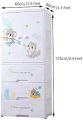 TheTickleToe Thick Fiber Plastic Storage Organizer Closets Almirah Shelf, Drawers Wardrobes for Kids (White, 60 x 40 x 135 cm). 