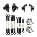 Hardened Steel Tie Rod Set for WLtoys 144001 144002 Steering Linkage & Cups Precise Steering Durable Upgrade Spare Parts RC Car. 