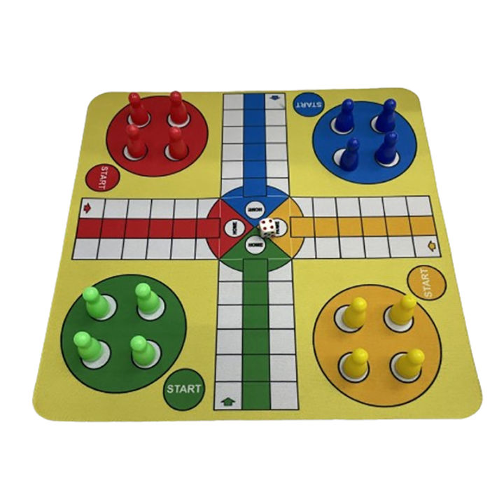 Plastic%20Flying%20Chess%20Ludo%20With%20Mouse%20Pad%20Chessboard%2024cm%20Set%20About%20110g%20-%20Image%204