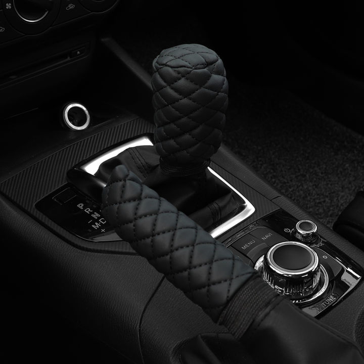 2%20Sets%20PU%20Leather%20Stereo%20Embroidery%20Car%20Handbrake%20Cover%20Handle%20Set%20Manual%20Gear%20General%20Automotive%20Supplies%20-%20Image%205